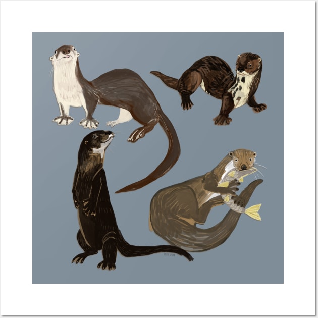 Old World otters Wall Art by belettelepink